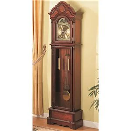 Traditional Brown Grandfather Clock with Chime